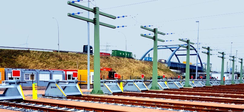 Electrants with sockets & distributors behind lockable doors