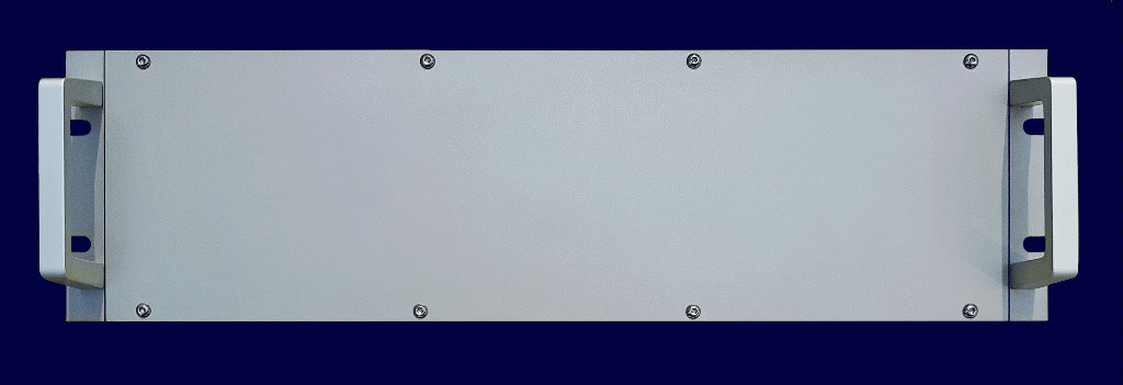 Leeg 19" -Rack met frontpaneel 3-HE roestvrij staal waterdicht IP68