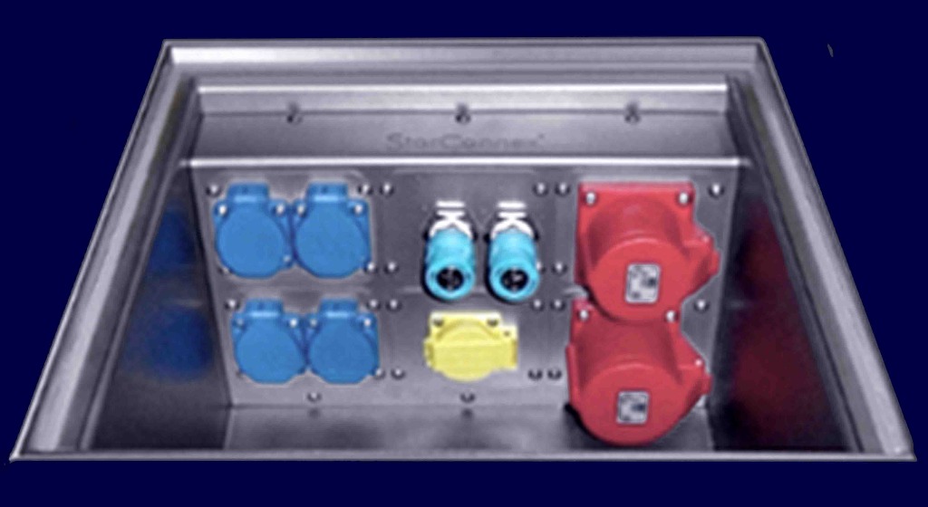 Floor-Tank type UNDELOH, 400 x 400 x 250 mm, 6 modules up to CEE 32 A