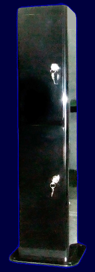 Stroomvoorzieningspost zwart gepoederlakt